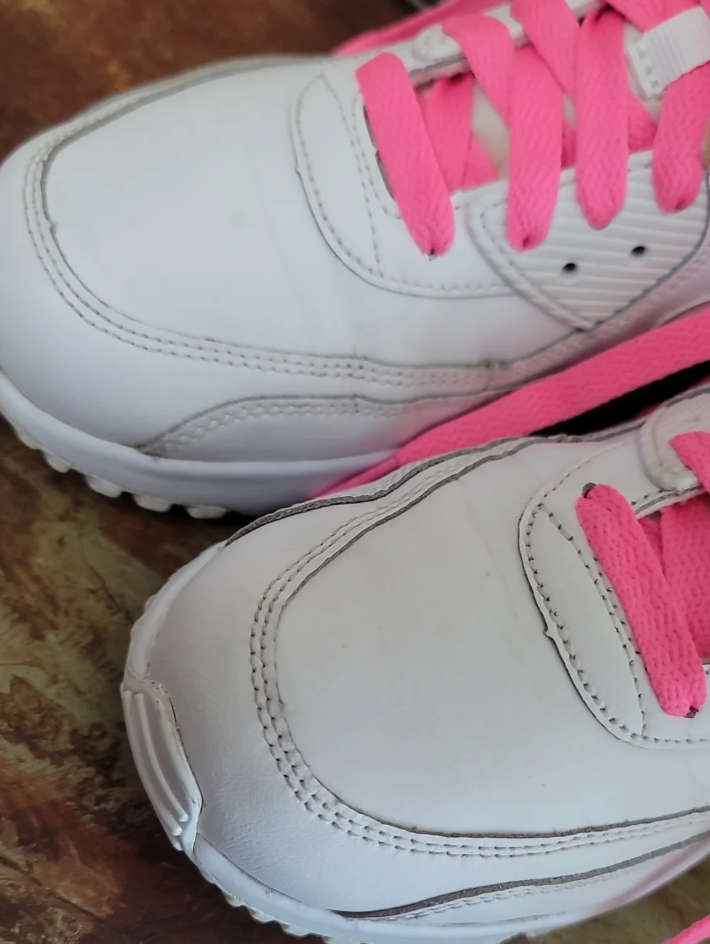 Nike Air Max 90 LTR 'Triple White/Pink' Wmns 7.5 Good Condition, Fast Shipping